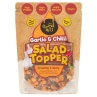 PRODUCT NAME: GARLIC CHILLI SALAD TOPPERS.
THIS PRODUCT CONSISTS OF A MULTISERVE MIX OF ROASTED SEEDS, BEANS AND DRIED VEGETABLES.
IDENTIFIED USE: USED AS AN ACCOMPANIMENT FOR MEALS AND ADDS A NUTRITIONAL BOOST.
INGREDIENTS INCLUDE ROASTED SUNFLOWER SEEDS (33%), ROASTED PUMPKIN SEEDS (22%), ROASTED FAVA BEANS (10%), ROASTED YELLOW PEAS (20%), DRIED RED PEPPERS (4%), RAPESEED OIL, DRIED KALE, CHICORY ROOT FIBRE, CIDER VINEGAR, DRIED GARLIC, SALT, DRIED HERBS AND SPICES.