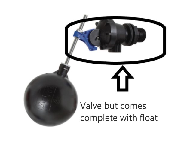 FULL FLOW TROUGH VALVE.

IT IS A DIAPHRAGM VALVE WHICH COMES WITH AN ADJUSTABLE ARM THAT PROVIDES AN AIR GAP TO PREVENT BACKFLOW.
IT IS TYPICALLY FOUND IN WATER FEEDING TROUGHS ON FARMS.
IT INCLUDES THE VALVE AND A FLOAT AT POINT OF IMPORT WITH THE VALVE BEING THE ESSENTIAL COMPONENT. IT IS MADE OF PLASTIC.