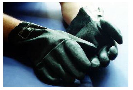 Glove of knitted cotton coated on the outer side with polyvinyl chloride.
PVC Double Dip - A glove of knitted cotton which is coated on the outer side only with polyvinyl chloride.
The glove is available in a variety of sizes and colours.