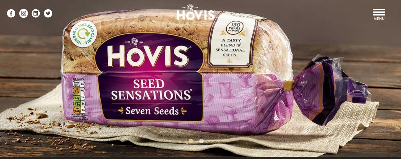Hovis 7 Seeded full Loaf: full size 800g sliced bread loaf with seeds in plastic bag wrapping.   Ingredients: Wheat Flour (with added Calcium, Iron, Niacin, Thiamin), Water, Seed Mix (13%) (Contains: Toasted Brown Linseed, Toasted Sunflower Seeds, Pumpkin Seeds, Sunflower Seeds, Millet Seeds, Golden Linseed, Poppy Seeds), Yeast, Wheat Protein, Salt, Soya Flour, Malted Barley Flour, Granulated Sugar, Barley Flour, Preservative: E282, Caramelised Sugar, Barley Fibre, Emulsifier: E472e, Flour Treatment Agent: Ascorbic Acid.
Milk fat 0% Milk proteins 0% Starch / Glucose 0.42% Sucrose / Invert sugar / Isoglucose 0.068%