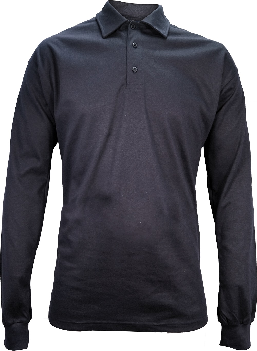 Men's Polo Shirt, FR, ARC, Anti-Static, 
Knitted, 60% Modacrylic, Anti-static, 38% Cotton
Long sleeves,  Knitted Ribbed Cuffs
Sizes  XS, S, M, L, XL, 2XL, 3XL