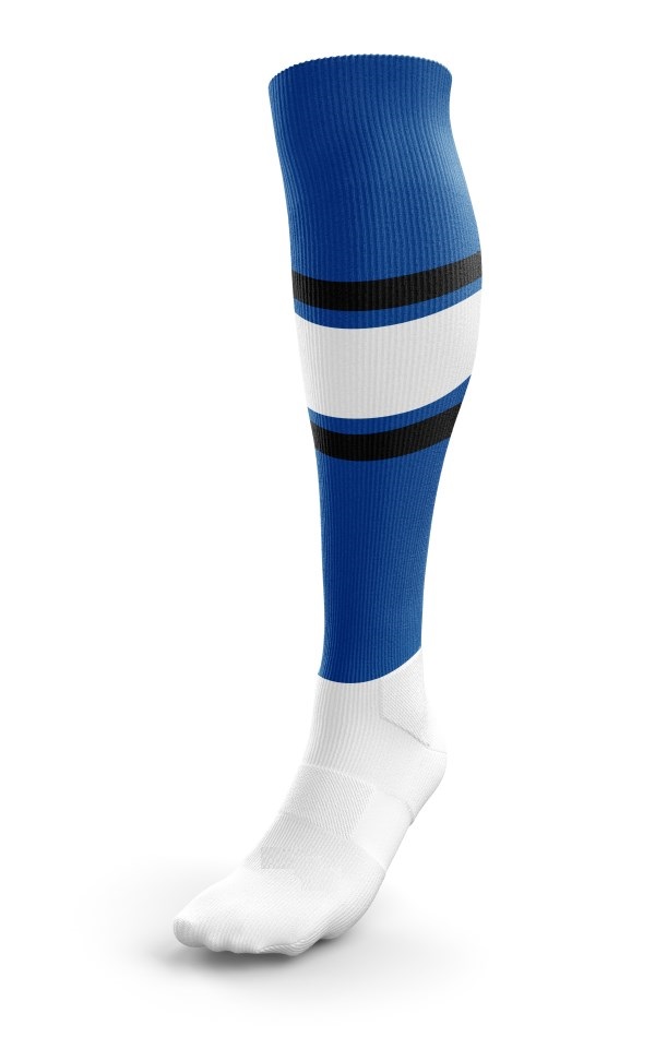 Sports Socks.
Knee length, Knitted.
Made from 91% nylon, 7% polyester and 2% elastane
Elasticated Top, Elasticated ankle, Cushioned sole, Flat seam stitch
Sizes:
Junior 2/4, 5/11
Youth 11/2, 2/4
Adult 4/6.5, 7/9, 9/12