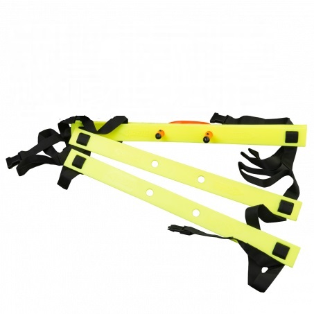 Agility Ladder. Used on the ground for training, exercise and fitness.  Made from Plastic with nylon webbing.  Easy grip handle, adjustable rungs.  Available in Length: 2m, 4m or 9m.  Packed in nylon bag (not subject of this BTI).
