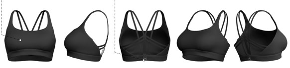 Women's sports bra
Made from 75% Nylon and 25% Spandex. Black in colour.