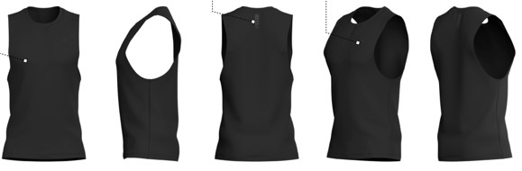 Knitted Men's Tank Top made of 95% Cotton and 5% Spandex. Black in colour.