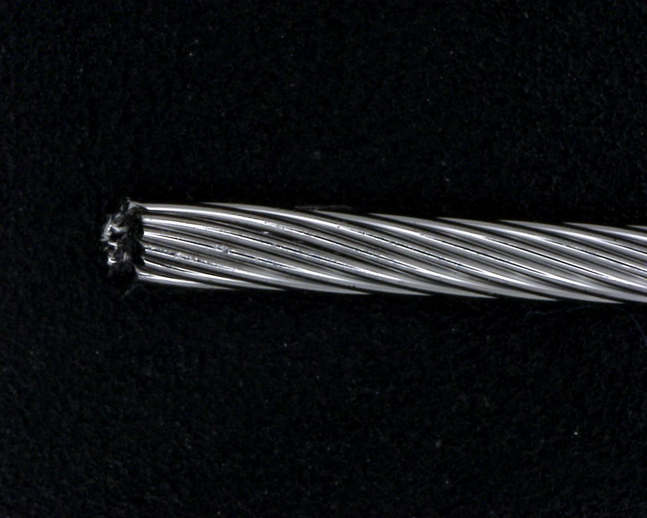 Braided stainless steel wire, used in the manufacture of medical device components.
Braided wires are manufactured from 304V stainless Steel individually drawn wire strands which are then subsequently stranded together and passed through a heat treatment process to form the final, as delivered braided strand. This is then loaded onto a Weld Wire reel ready for delivery