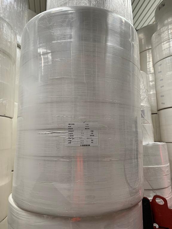 100% Viscose non woven fabric used a raw material in the manufacture of baby wipes.
for use in baby wipes
100% viscose non-woven fabric. It weighs 50g /m2. 
It is imported in rolls.