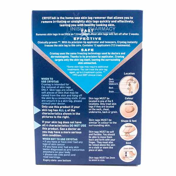 Skin Tag Remover
Home-use skin tag remover
Composition: Dimethyl ether, isobutane, propane
The box contains: 1. A pressurised aerosol canister with safety shield; 2. A cap that holds the applicator; 3. 12 precision-tip applicators for 12 treatments; 4. Disposable tweezers.
Packaged for retail sale.
Uses the same freezing technology used by doctors and dermatologists (Cryotherapy).
Precision tip applicator targets the skin tag only, leaving the surrounding skin untouched.