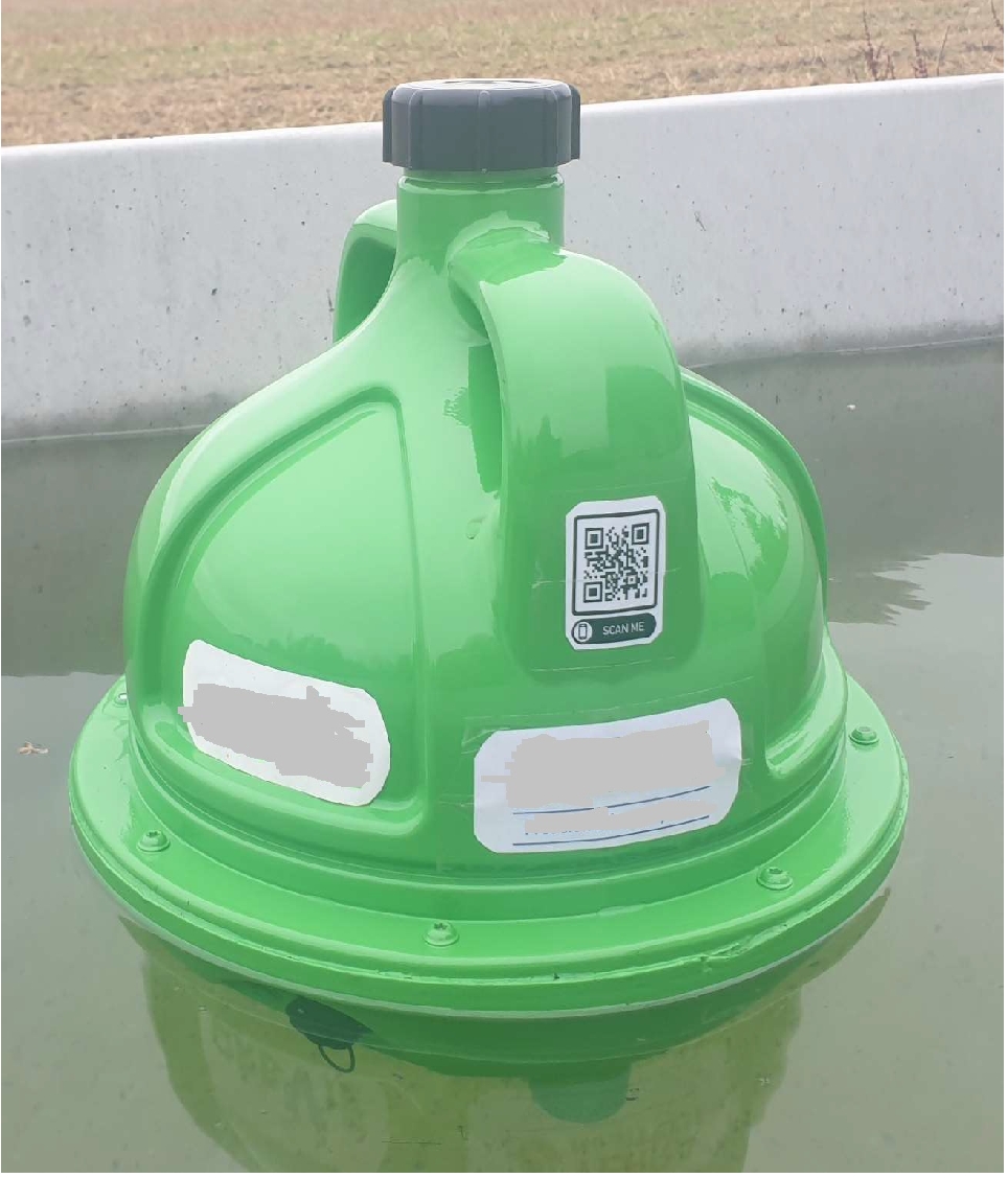 A mobile dosing system. The unit floats in a water trough and can be easily removed and refilled. It utilises a dosing peristaltic pump and a computer to dose liquid minerals into a water trough. Precise amounts of liquid minerals are dispersed from a reservoir contained within the mobile unit based on a pre-programmed dosing schedule communicated via APP on a smartphone. Also comes with re-chargeable battery.