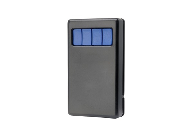 4 CHANNEL HANDHELD RADIO CONTROLLED TRANSMITTER. APPLICATIONS INCLUDE INDUSTRIAL AND COMMERICAL DOORS, GATES AND GARAGE DOOR OPENINGS.