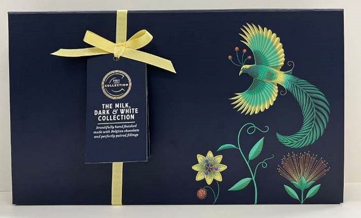 Product is a Rectangular Shaped Rigid Non Corrugated Carton Board Box used for the Retail Sale of an assortment of chocolates.  The box closes by 2 pieces of magnet inside the lid.
APPLICANT DECLARATION
IMPORTED MADE-UP/ASSEMBLED/FORMED