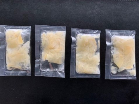 Pickled Fresh Ginger
Product is used for Sushi Sets
Ingredients include Ginger, Water, Salt, Acetic Acid E260 
Citric acid E330, Potassium sorbate E202 Aspartame E951 – sugar, Sucralose E955 – sugar & 
Sodium saccharine E954
This product is presented in 6g sachets
