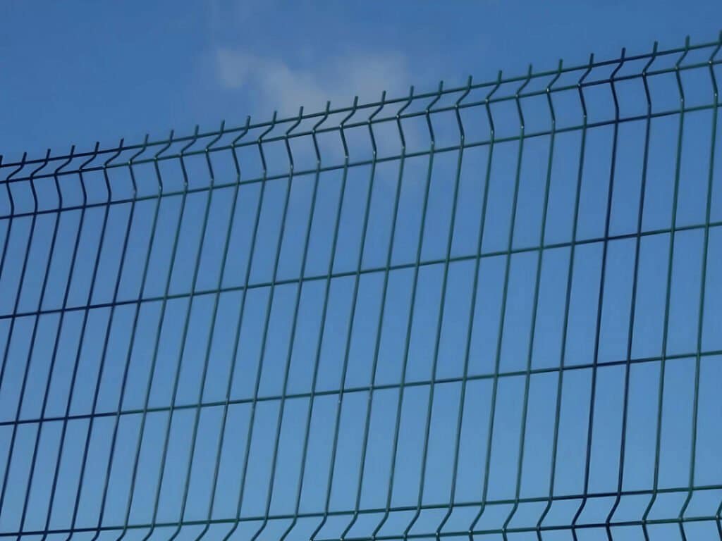 Mesh panel. This Mesh 200 x 50 Panel construction features galvanised steel horizontal and vertical rods 5mm in diameter, resistance welded at the intersection points to form a 200mm x 50mm mesh pattern.

Paramesh 3M mesh fencing is easy to transport, simple to erect and can be easily stored, even in large volumes, which makes it ideal as a stock product for fencing erectors. The 3M range is available in heights of 1.23m, 1.73m, 2.03m or 2.43m; additional height can also be achieved using the multi-lift principle. Paramesh 3M mesh fencing panels are manufactured with a 30mm barbed top on one edge of the panel: this type of top forms a simple and effective deterrent to climbing and assists in preventing objects from being easily passed over the fence line.

The finish of Paramesh 3M includes a galvanised substrate and polyester powder coating in a range of standard colours. 

Additional fence panel rigidity is included by the provision of a ‘V’ Beam which is pressed horizontally into the mesh panel – increasing its strength with only a minimum increase on wind loading.

Typical applications include: schools, hospitals and retail parks. Many local authorities specify Paramesh 3M for use in parks and around public amenities.