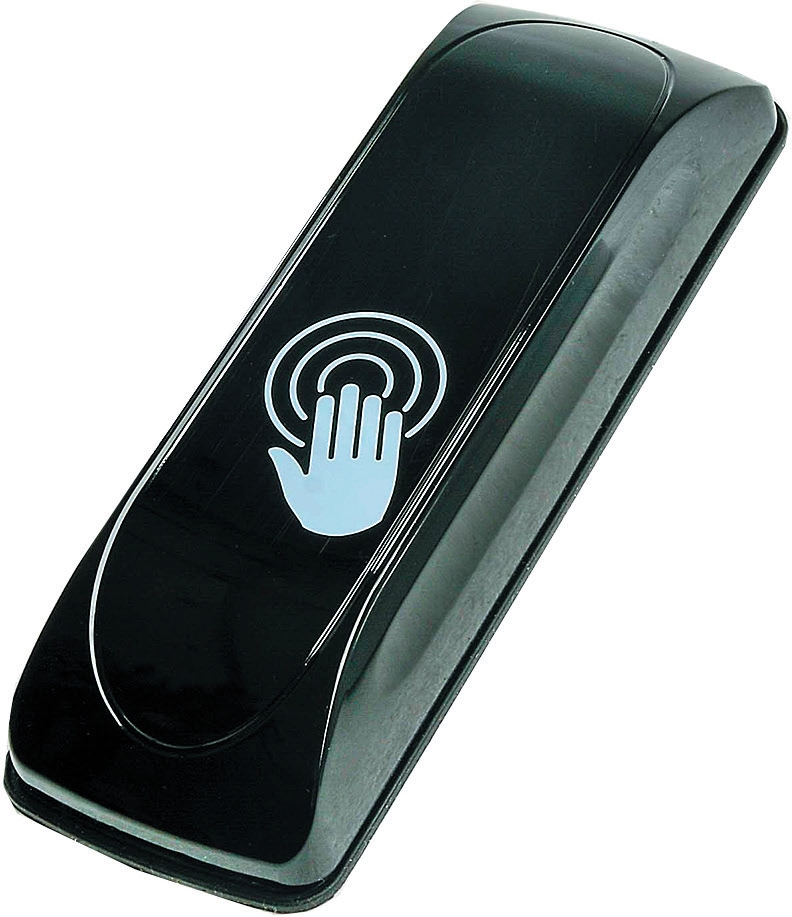 AUTOMATIC DOOR ACTIVATION  SWITCH WHICH USES INFRA-RED AS A DETECTION METHOD. IT HAS A POWER SUPPLY OF 12-30 VDC(VOLTS DC). THE SENSOR IS WORKED BY A HAND GESTURE IN ORDER TO OPEN A DOOR WITH A DETECTION DISTANCE OF UP TO 30CM. IT IS COMPOSED OF POLYCARBONATE MATERIAL.