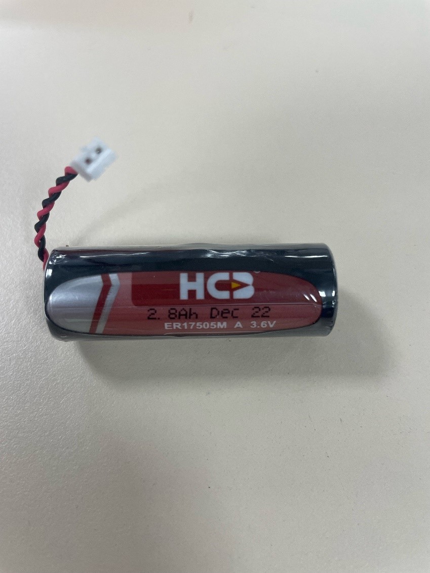 3.6V LITHIUM-THIONYL CHLORIDE., A SINGLE CELL CYLINDRICAL PRIMARY LITHIUM BATTERY.
Li-SOCl2, Primary Lithium Battery ER17505M.