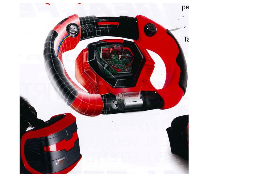 VIDEOGIOCO SIMULATORE DI REALTA' VIRTUALE.
IL GIOCO FUNZIONA TRAMITE IL COLLEGAMENTO BLUETOOTH AL CELLULARE INSERITO ALL'INTERNO DELLA MASCHERINA. IL GIOCO PERMETTE DI VIVERE UNA ESPERIENZA DI GUIDA IN PISTA.
IL VOLANTE E' DOTATO DI UNA TECNOLOGIA CHE VIBRA QUANDO SI COLPISCE UN OSTACOLO O SI FA UN INCIDENTE.
IL KIT SI COMPONE DI VISORE E VOLANTE