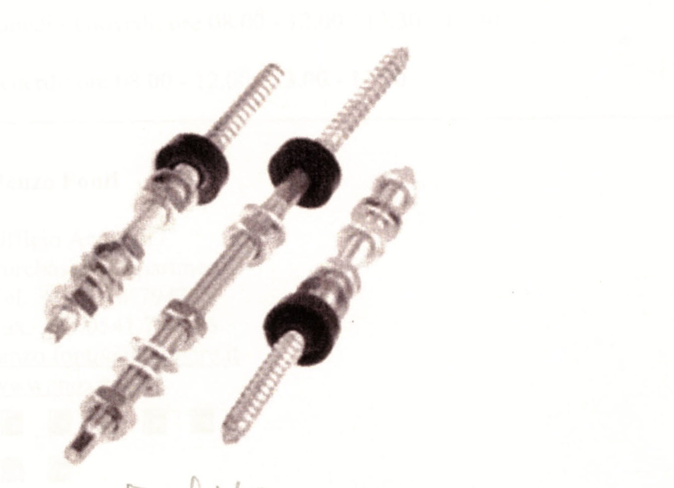VITE DOPPIO FILETTO IN ACCIAIO INOX ASSEMBLATA CON DADI E GUARNIZIONI. LA VITE HA DA UN LATO UNA FILETTATURA METRICA DOVE SI AVVITANO I DADI E DALL'ALTRA UNA FILETTATURA PER LEGNO. L'ARTICOLO SI PRESENTA ASSEMBLATO CON TRE DADI ESAGONALI IN ACCIAIO, TRE RONDELLE IN ACCIAIO INOX E UNA RONDELLA DI GUARNIZIONE IN GOMMA EPDM.