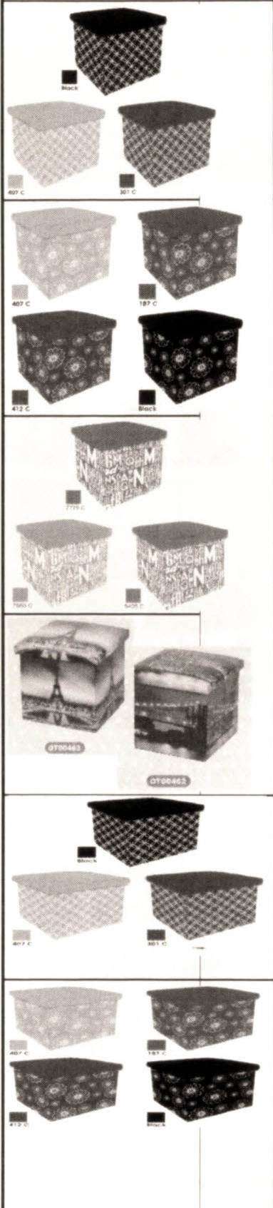 MOBILE PER SEDERSI (POUF) CON INTELAIATURA IN LEGNO FORMATA DA UN CUBO DI TAVOLE DI LEGNO RIPIEGABILI SU SE STESSE E RIVESTITE INTERNAMENTE DA TNT (TESSUTO NON TESSUTO) ED ESTERNAMENTE DA ECOPELLE DECORATO CON VARIE FANTASIE. 
LA SEDUTA E' IMBOTTITA DI GOMMAPIUMA CON UNA BASE QUADRATA. 
IL SEDILE E' COMPLETAMENTE AMOVIBILE E PERMETTE DI UTILIZZARE LO SPAZIO INTERNO DEL CUBO ANCHE COME CONTENITORE.
IL PRODOTTO E' COMMERCIALIZZATO NELLE SEGUENTI MISURE:
- CM 37*37*37H
- CM 38*38*38H
- CM 60*36*36H.