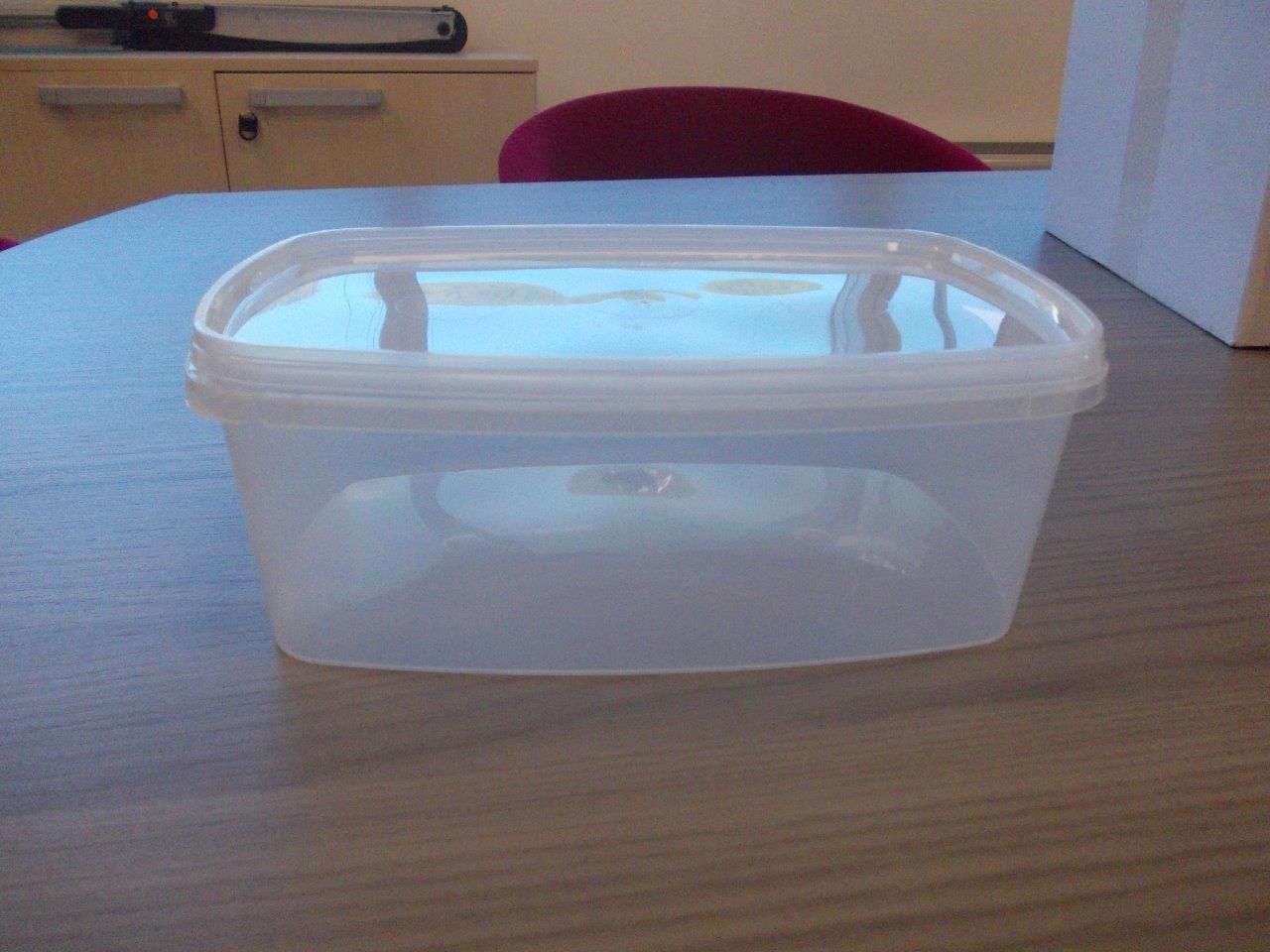 CONTENITORI MONOUSO PER PRODOTTI ALIMENTARI E NON ALIMENTARI, CON RELATIVO COPERCHIO.
LA MERCE E' UTILIZZATA PREVALENTEMENTE  PER L'IMBALLAGGIO ED IL TRASPORTO DI ALIMENTI.
PER DICHIARAZIONE DI PARTE, I CONTENITORI SONO IN  POLYPROPYLENE ATOSSICO CERTIFICATO, INTERAMENTE RICICLABILE E A BASSO SPESSORE PER UN'ELEVATA RESISTENZA E MINOR PESO.
I CONTENITORI HANNO  VARIE CAPACITA' DA 125 ML A 1000 ML,  E VARIE  FORME: RETTANGOLARI, QUADRATE, OVALI E CILINDRICHE.