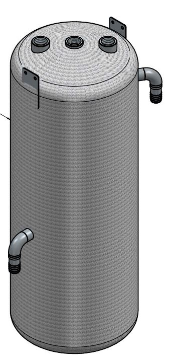 Accumuli di acqua refrigerata.
Gli accumuli sono costruiti in lamiera inox; la forma può essere sia a parallelepipedo oppure a  forma ad “uovo” cioè un cilindro con saldato alle due estremità due fondi bombati. Gli accumuli prevedono una serie di connessioni per l’ingresso e l’uscita dell’acqua in posizioni precise dato che devono integrarsi perfettamente nell’assieme della macchine refrigeratrici che costruiamo. Proprio per il fatto che contengono acqua refrigerata, gli accumuli di forma cilindrica sono coibentati, cioè ci viene applicato sopra un tappetino in gomma nera isolante di opportuno spessore che evita sia il riscaldamento dell’acqua che la formazione di condensa. L’accumulo permette al refrigeratore di cui fa parte di avere un “polmone di acqua” che evita o diminuisce le oscillazioni di temperatura all’uscita della nostra macchina. Lo scopo della macchina, di cui l’accumulo è parte fondamentale, è di fornire acqua refrigerata alla temperatura desiderata e di raffreddare quella di ritorno dalle utenze che si è riscaldata. Tutti gli accumuli sono prodotti in lamiera di acciaio inox.