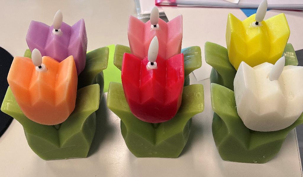 Candela in cera dotata di una fiamma elettrica a Led.
L'articolo è destinato ad essere utilizzato come elemento decorativo il cui effetto è esaltato dalla luce a LED che illumina il corpo in cera. La luce a Led è alimentata da una batteria.
La candela può esser presentata in differenti forme e colorazioni.