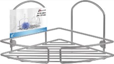 Porta oggetti in metallo di dimensioni variabili per articoli sanitari come sapone, bagno schiuma, shampoo per capelli e spugne. L'articolo è destinato ad essere fissato a parete all'interno di un vano doccia; lo stesso è dotato di fessure per il passaggio dell'acqua; presenta 1 o 2 punti di fissaggio in alto. Il prodotto è condizionato per la vendita al minuto insieme a prodotti non caratteristici, come viti e tasselli.