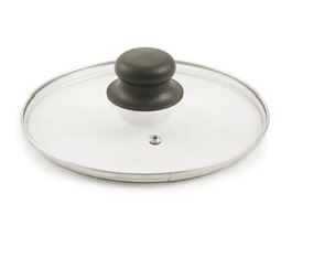 Coperchio di vetro a forma di cupola  con bordo in acciaio cromato e pomello di bakelite.Lo stesso presenta inoltre un foro per la fuoriuscita di vapore.
Secondo quanto dichiarato dalla parte, il prodotto viene realizzato in vetro termoresistente e commercializzato con diametro di diverse dimensioni.