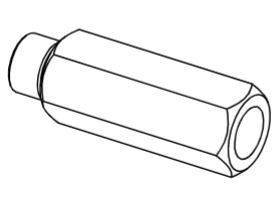 Colonnetta idraulica utilizzata per congiungere il pistone alla pompa idraulica nell'ambito di un assale sterzante utilizzato per Carrelli Elevatori.
L'articolo è realizzato in ferro zincato.