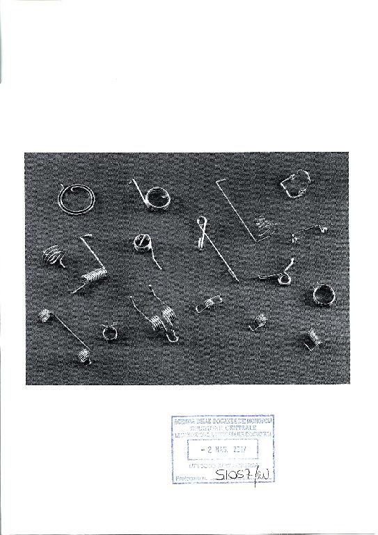 MOLLE A TORSIONE: SONO PRODOTTE, PER DICHIARAZIONE DI PARTE, CON FILO A SEZIONE TONDA DI ACCIAIO AL CARBONIO, INOX, ACCIAIO LEGATO,DI DIAMETRO DA MM.0,20 A MM.5,00; SONO UTILIZZATE PRINCIPALMENTE NEI SETTORI AUTOMOBILISTICO, ELETTRICO ED ELETTRODOMESTICO.