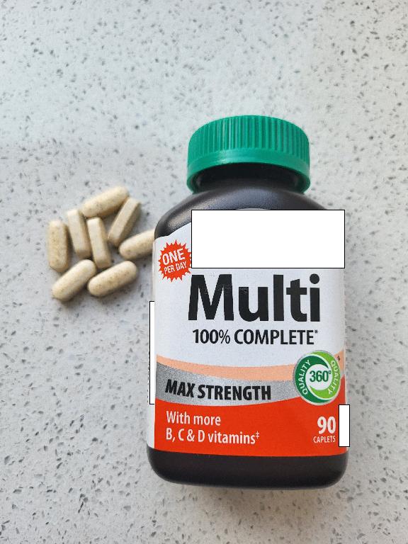 Maksimalaus stiprumo multivitaminai. Pailgos, šviesiai rusvos spalvos kapletės.
Produktas papildo mitybą vitaminais ir mineralinėmis medžiagomis.
Maisto papildo sudėtyje krakmolas/gliukozė sudaro 2,7  % masės, sacharozė/invertuotas cukrus/izogliukozė – 1,3 % masės, pieno baltymų ir pieno riebalų nėra.
Kapletės supakuotos į mažmeninei prekybai skirtą pakuotę po 90 vnt.
