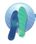 An article (also known as bio-ceramic insole) made from breathable foam and active ceramic powder covered with polyester textile material designed to be placed in the inside of footwear.  It is also designed to serve as shock absorption to the foot.  The ceramic powder serves to improve blood circulation.  Its emitted far-infrared rays enhance cell reneal to relieve pain associated with nervous system disorders.