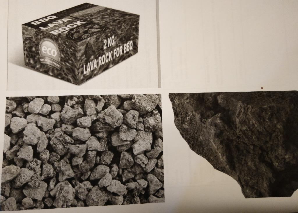 As per description provided,these are natural lava rocks in their crude state.
Used typically with gas bbq and packed in retail carton boxes of 2kgs each.
Unworked pieces.