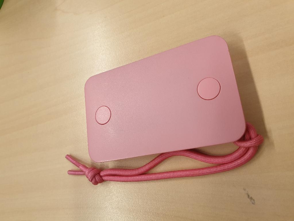 Een combinatie van een elektronische portemonnee en een game controller met – volgens opgave – onder andere de volgende kenmerken en eigenschappen:
- bedoeld voor gezinnen met kinderen van 6 jaar en ouder als leermiddel op spelenderwijs virtueel geld te ontvangen,
  te bewaren en te gebruiken;
- geschikt om aan te sluiten op mobiele telefoons en tablets;
- een behuizing van kunststof;
- met een 8 x 24 led display die door de kunststof behuizing kan schijnen;
- met 2 bedieningsknoppen die gebruik maken van X-Y coördinaten;
- een ingebouwde accumulator;
- een ingebouwde luidspreker;
- op 1 hoek voorzien van een doorvoeropening met koord (lanyard);
- met een radio-zend- en –ontvangtoestel werkend met de bluetooth  en WiFi-technologie;
- voorzien van een USB-C aansluiting voor de voeding van de accumulator;
- voorzien van een audio-aansluiting;
- afmetingen 60 x 100 x 12 millimeter;
- een gewicht van 120 gram.
Het geheel wordt aangeboden in een kartonnen doosje.