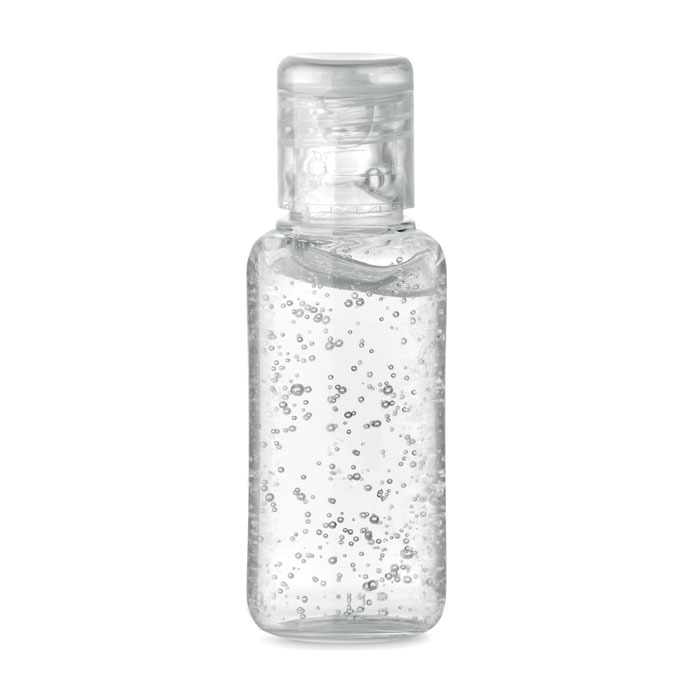 Een gel op alcoholbasis met -volgens opgave- onder andere de volgende kenmerken en bestanddelen:
- bedoeld om de handen te wassen en te desinfecteren zonder water;
- in de vorm van een heldere, kleurloze, visceuse vloeistof;
- alcohol;
- water, isopropylalcohol, butanon en glycerine;
- parfum, aloë barbadensis bladsap, triethanolamine, natriumbenzoaat, citroenzuur en kaliumsorbaat.
De gel is opgemaakt voor de verkoop in het klein in een knijpfles van kunststof met een flip-sluiting met een netto inhoud van 50 ml.