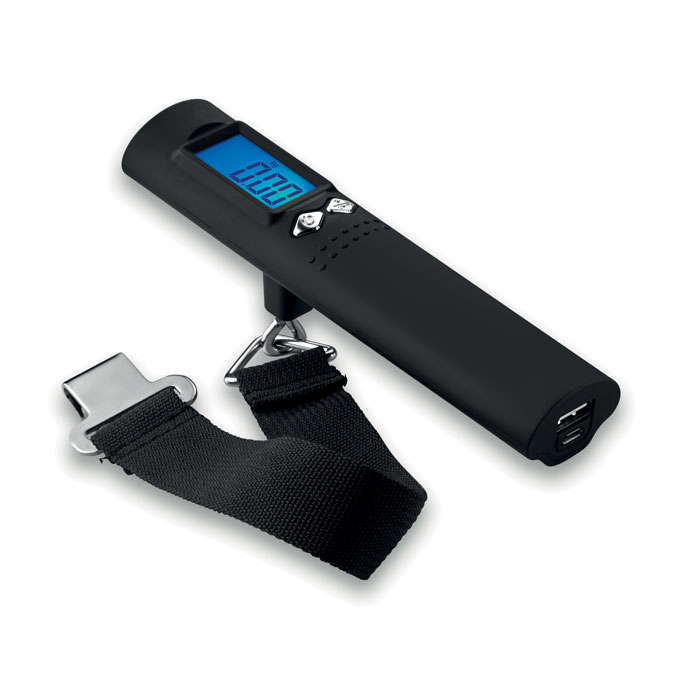 Een zogenoemde powerbank/bagageweger met –volgens opgave- onder andere de volgende kenmerken:
- een draagbaar apparaat met meerdere functies voor bijvoorbeeld het opladen van een smartphone, het wegen van bagage, het weergeven van de  temperatuur en het schijnen met licht;
- in een kunststof behuizing gevat, inclusief een aan/uitknop, lcd-schermpje, indicatielampje en USB en micro-USB aansluiting;
- aan de behuizing bevestigd: een riempje van textiel met een haak van onedel metaal;
- een lithium-ion batterijpakket met een capaciteit van 2500 mAh;
- een weegtoestel met een capaciteit van tot 50 kg;
- een LED zaklampje van 60 lumens;
- afmeting van 153 x 35 x 38 mm.
Het artikel is opgemaakt voor de verkoop in het klein en wordt tezamen aangeboden met een niet karakter bepalende micro-USB kabel.