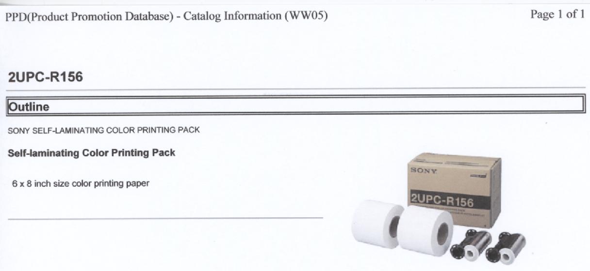 Een assortiment zijnde een zogenaamd "Color Printing Pack" voor gebruik in een afdrukeenheid (printer), bestaande uit: 
- vier cilinders met spoelen van kunststof, waarvan twee cilinders zijn voorzien van een inktlint van kunststof; 
- twee rollen Self laminating printpapier met afmetingen van 15 x 20 cm.voor elk 295 prints.
Het inktlint van kunststof bestaande uit segmenten met verschillende kleuren, waarbij de kleurstoffen door verhitting op een drager worden overgebracht (zogenaamde kleurstofsublimering).
Het geheel is opgemaakt voor de verkoop in het klein en verpakt in een kartonnen doos, voorzien van merknaam en type.
Het wezenlijk karakter van het assortiment wordt bepaald door het kunststof inktlint.