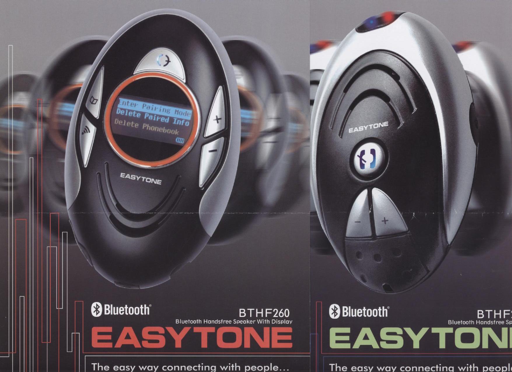 Een elektrische geluidsversterker, zijnde een zogenoemde "Bluetooth® Car Kit" om draadloos, in een automobiel, te kunnen communiceren met een cellulaire telefoon. Het apparaat is voorzien van ondermeer de volgende uiterlijke en technische kenmerken: 
- geplaatst in een kunststof behuizing; 
- een luidspreker;
- een 2,5 mm (RCA) monoplug voor het aansluiten van een koptelefoon;
- een USB aansluiting;
- een ingebouwde microfoon; 
- een Bluetooth® module met zend- en ontvangfunctie; 
- draadloos bereik van ongeveer 10 meter; 
- voeding via 12V aansluiting op sigarettenaansteker van de auto. 
De kenmerkende hoofdfunctie van het geheel wordt bepaald door de elektrische geluidsversterking. 
De Car Kit wordt tezamen aangeboden met ondermeer een USB kabel, een oplader, een oplaadbare Li-ion batterij, bevestigingsstukken en een meertalige gebruikershandleiding. Het geheel is verpakt en opgemaakt voor de verkoop in het klein.