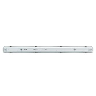 Een behuizing voor een led TL met -volgens opgave- onder andere de volgende kenmerken:
- een onderzijde van kunststof;
- een bevestigingsplaat voor de led TL van onedel metaal, aan de onderzijde voorzien van een 
  aansluitblokje;
- een afschermkap van doorzichtige kunststof;
- voor 1 of 2 led buizen;
- in verschillende afmetingen.
Het artikel is opgemaakt voor de verkoop in het klein in een doos van karton en is tezamen verpakt met niet karakterbepalende goederen zoals 10 klemmen, bevestigingsmateriaal en een kabel wartel PG13.5. Het wezenlijke karakter van het artikel wordt toegekend aan de kunststof. Het geheel moet worden aangemerkt als een deel van een verlichtingstoestel zoals bedoeld bij GN-onderverdeling 9405 92 00 van de gecombineerde nomenclatuur.