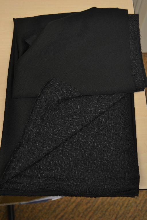 Een weefsel met onder meer de volgende kenmerken en eigenschappen:
- getextureerd;
- vierschachtskeperbinding;
- vervaardigd van polyester filamentgarens;
- zwart geverfd;
- rechthoekig gesneden;
- voorzien van lijmpunten/-bolletjes op onregelmatige afstand;
- 2 zelfkanten.
Het geheel is ontworpen voor gebruik als lining voor textielproducten.