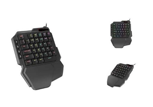 Klawiatura komputerowa typu keypad, wykonana z tworzywa sztucznego. Wyposażona jest w 39 programowalnych klawiszy, w tym 4 klawisze z możliwością programowania makr. Klawiatura posiada oprogramowanie, które umożliwia nagrywanie makr i ustawianie profili, jak i zmianę koloru podświetlenia. Urządzenie, wyposażone w przewód o długości 180 cm ze złączem USB 2.0., jest bezpośrednio podłączane do jednostki centralnej maszyn do automatycznego przetwarzania danych. Masa klawiatury 385 g; wymiary (długość x szerokość x wysokość): 231 x 130 x 37 mm.