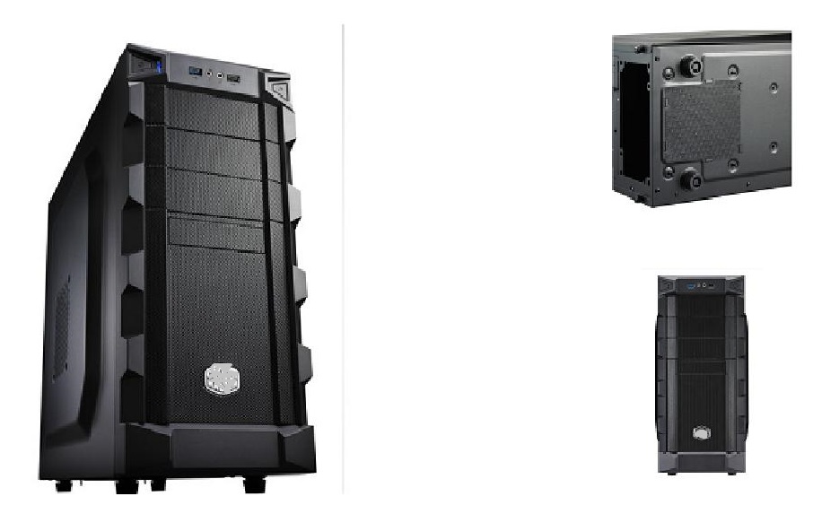Obudowa komputera stacjonarnego, typu „Midi Tower”, o kształcie prostopadłościanu, wykonana ze stali i tworzywa sztucznego. Przedni panel obudowy jest siatkowy (perforowany), a jej bok bez okna. Obudowa wyposażona jest w jeden wentylator o rozmiarze 120 mm z przodu, włącznik, filtry zabezpieczające przed kurzem oraz złącza: 1x USB 2.0, 2x JACK, 1x USB 3.0. Obudowa nie zawiera dysków twardych, procesora, zasilacza, interfejsu użytkownika i innych elementów potrzebnych do działania jako maszyny do automatycznego przetwarzania danych. Wymiary zewnętrzne: 219 x 429 x 480 mm, Masa: 5,52 kg.
