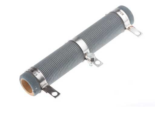 Rezystor drutowy stały o mocy 100 W. Może występować z rezystancją od 0,22 Ohm do 100 Ohm.