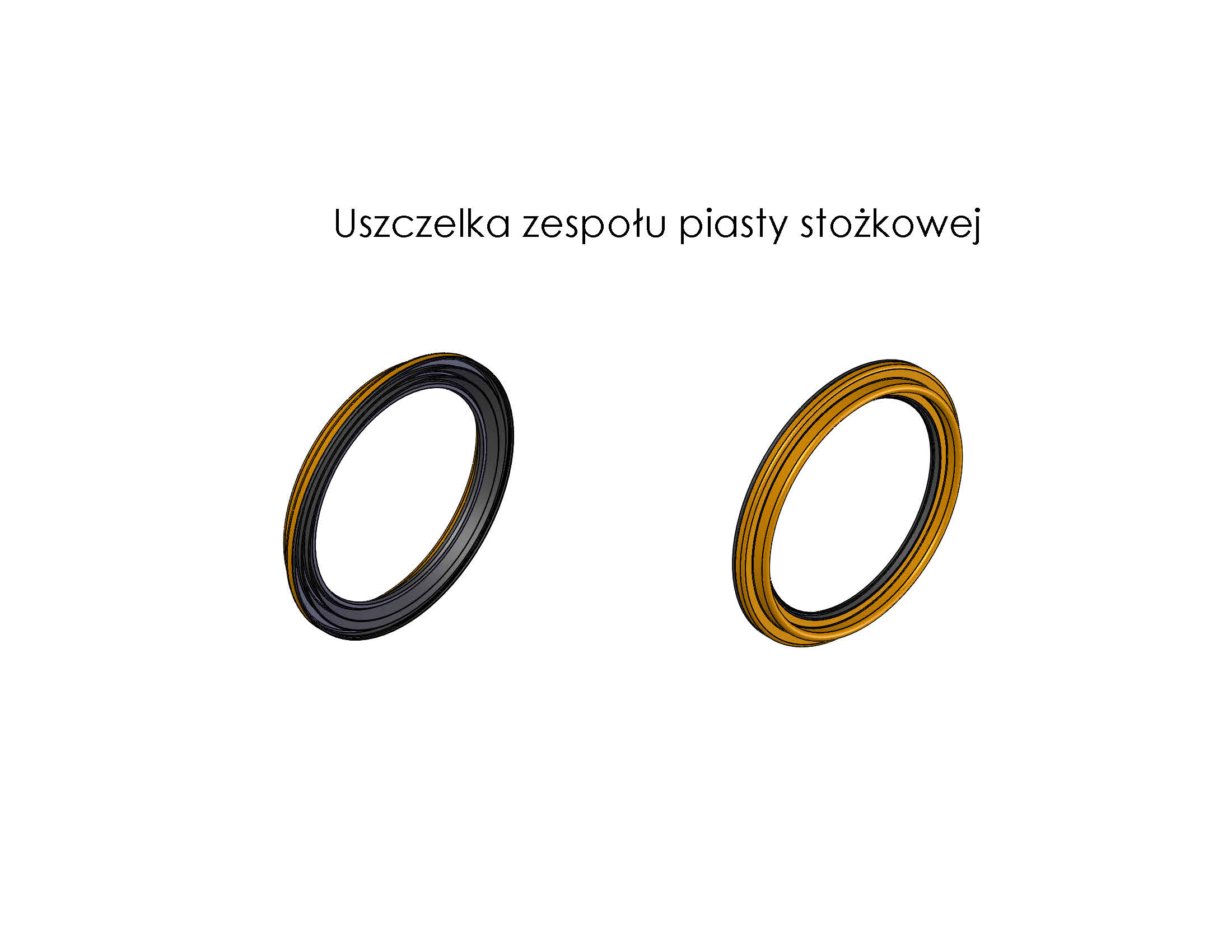 Gumowo-metalowe uszczelnienie, wykonane poprzez połączenie ukształtowanej blachy stalowej z gumą, w procesie wulkanizacji. Wyrób ma postać pierścienia o średnicy zewnętrznej około 10,5 cm, średnicy wewnętrznej około 8 cm i wysokości około 1 cm. Element ma z jednej strony ukształtowaną część z blachy stalowej, a z drugiej strony ma ukształtowaną część gumową - zawierającą obwodowo ułożone elastyczne wargi uszczelniające. Wyrób przeznaczony do montażu w zespolonej, nierozbieralnej piaście stożkowej, która jest stosowana do koła jezdnego w osobowym pojeździe samochodowym. Element pełni funkcję uszczelniającą – właściwy kontakt gumowych warg z pierścieniem łożyska tocznego, zapobiega przedostawaniu się zewnętrznych zanieczyszczeń do łożyska tocznego oraz utrzymuje smar wewnątrz tego łożyska.