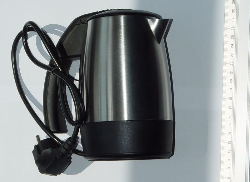 Elektryczny czajnik do gotowania wody, o pojemności 500 ml, wykonany ze stali szlachetnej. Urządzenie zasilane napięciem 230 V lub 120 V, o mocy 1000 W, wyposażone w kabel z wtyczką i automatyczny wyłącznik.
Decyzja wydana powtórnie w miejsce WIT numer PL-WIT-2018-00206.