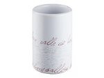 Kubek ceramiczny o podstawie w kształcie koła o średnicy ok. 7 cm i wysokości ok. 11 cm. Grubość ścianek ok. 4-5 mm. Wykonany z szarej ceramiki szkliwionej białym-szarym szkliwem wewnątrz i na zewnątrz. Zewnętrzna powierzchnia kubka ozdobiona napisami. Posiada cechy charakterystyczne dla wyrobu kamionkowego. Przeznaczony do przechowywania akcesoriów łazienkowych, np. wacików, patyczków kosmetycznych, pasty do zębów itp. Produkt wolnostojący bez elementów mocujących. Opakowanie: zbiorcze pudełko kartonowe (6 szt. w kartonie). Decyzja wydana w miejsce decyzji nr PL BTI WIT-2019-001467 z 11.10.2019 r.