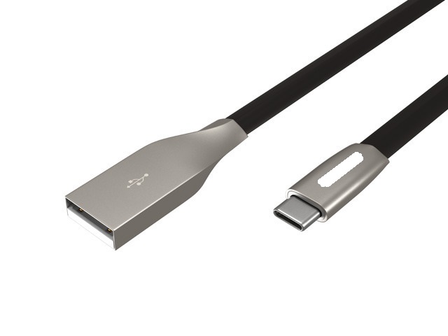 Kabel USB o długości 100 cm, wyposażony w złącza USB-A i USB-C. Obudowa złączy metalowa, przewodnik miedziany w izolacji HDPE, kabel w otulinie PVC, w niektórych modelach w oplocie nylonowym lub bawełnianym. Kabel służy do podłączenia i ładowania urządzeń z odpowiednimi złączami USB oraz do przesyłania danych pomiędzy podłączonymi urządzeniami.Stosowany do podłączenia np. telefonu/smartfona z portem USB-C do ładowarki lub komputera z portem USB-A. Maksymalne natężenie: 2.4 A. Prędkość transmisji: 480 Mb/s. Produkt występuje w różnych wersjach kolorystycznych.