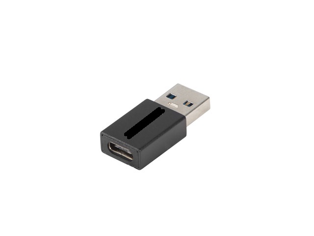Adapter posiadający w jednej obudowie gniazdo USB-C (F) i wtyczkę USB-A (M). Pozwala na podłączenie urządzeń wyposażonych w najnowszy interfejs USB do urządzeń ze starszym portem USB. Oferuje standard USB 3.1, który zapewnia transmisję danych na poziomie 5 Gb/s. Materiał: ABS, niklowane styki, kolor obudowy: czarny.