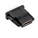 Adapter posiadający w jednej obudowie gniazdo HDMI (żeńskie) i wtyczkę DVI (18+1, męską). Umożliwia połączenie za pomocą kabla urządzenia wyposażonego w port HDMI (np. komputera) z urządzeniem posiadającym port DVI (np. monitora). Maksymalna rozdzielczość złącza HDMI: 1920 x 1080 przy 60 Hz. Styki pozłacane. Kolor czarny.