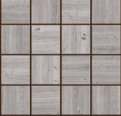 Mozaika wykonana z kostek kamiennych (wapień numulitowy) o grubości 8 mm, o wymiarach 14 x 14 mm, 22 x 22 mm, 14 x 47 mm i 47 x 47 mm. Kostki posiadają polerowaną powierzchnię. Elementy umieszczone są na podłożu – siatce z tworzywa sztucznego -  i połączone za pomocą kleju żywicznego. Tworzą mozaikę o wymiarach ok. 300 x 300 mm, o grubości 8 mm. Mozaiki są stosowane jako materiał do wykładania ścian wewnątrz pomieszczeń. Prezentowane po 8 - 11 szt. w opakowaniu zbiorczym. Decyzja wydana w miejsce decyzji nr PL BTI WIT-2021-001103.