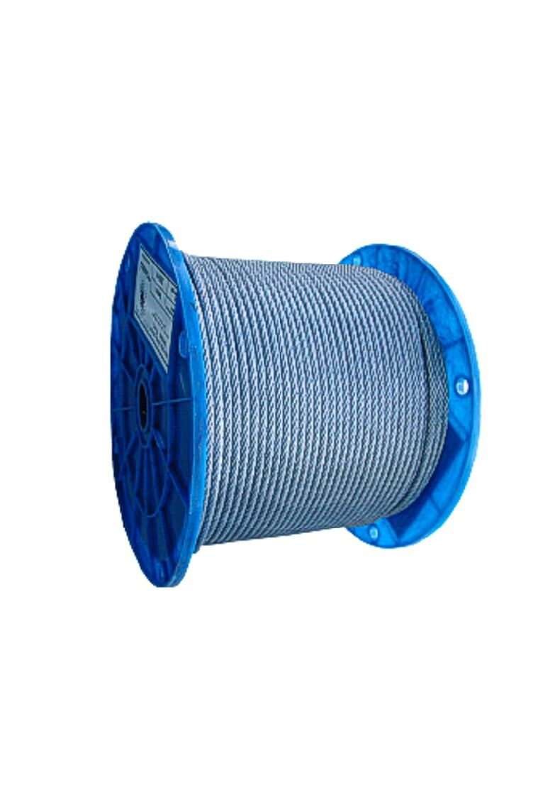 Lina stalowa, ocynkowana, o przekroju poprzecznym powyżej 12 mm, ale nieprzekraczającym 16 mm. Prezentowana na rolkach. Splot: 6x19 lub 6x37.
